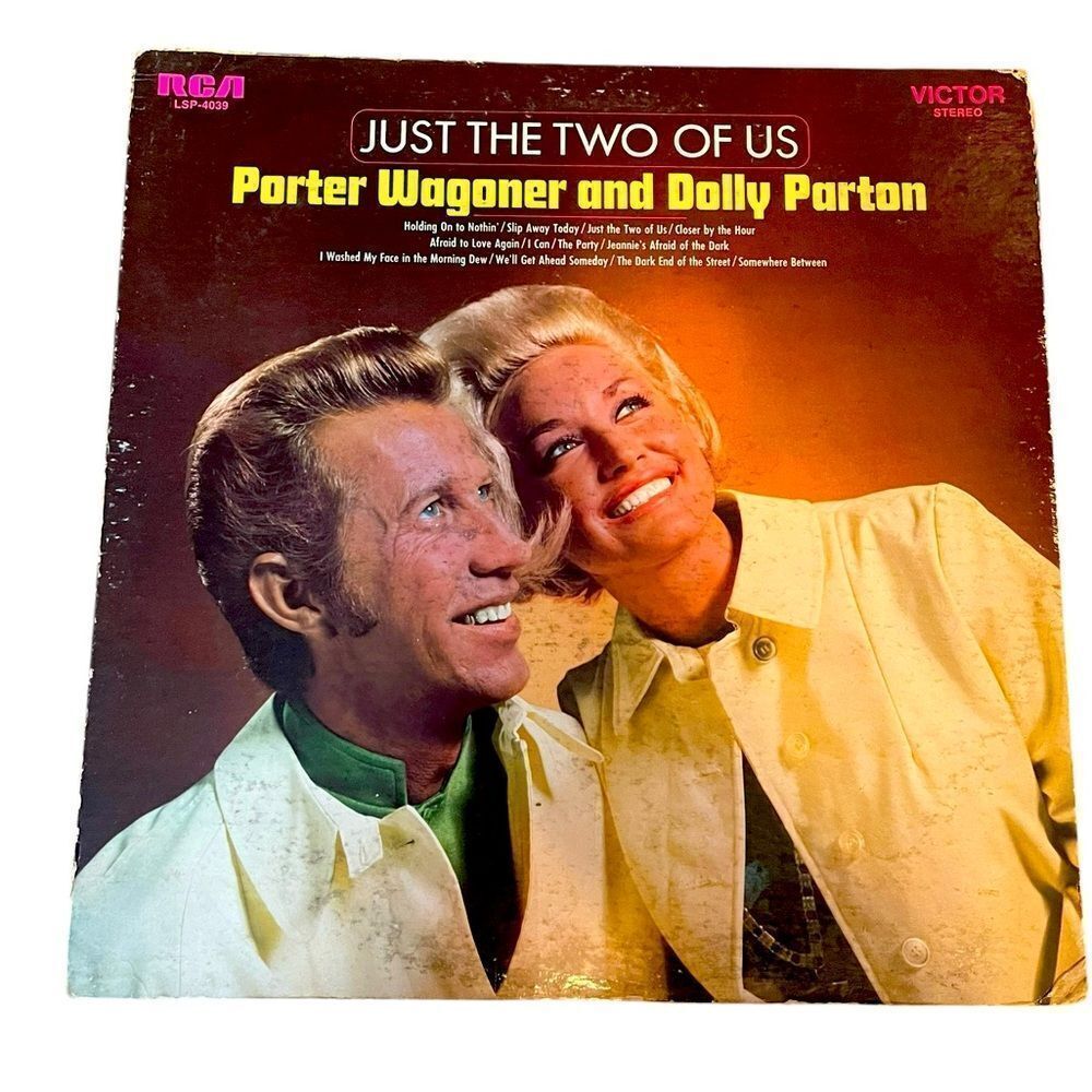 RARE PORTER WAGONER & DOLLY PARTON‎ JUST THE TWO OF US LP 12” VINYL RECORD